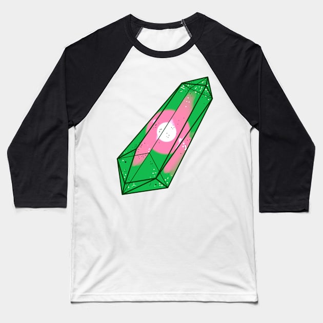 Green magic crystal Baseball T-Shirt by 2dsandy